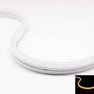 Longlife LED Neon 24V LED Streifen 5M 10W/m 84LED/m 7mm - Lichtfarbe: Warmweiß 3000K - Schutz...