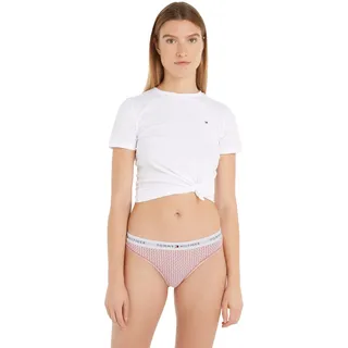 Tommy Hilfiger Thong Print Stringtangas Damen, Rosa (Mini Geo Coral Clay), M