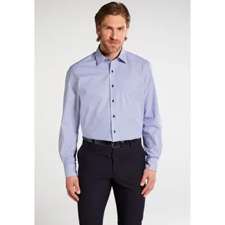 Eterna Langarmhemd Comfort Fit Businesshemd mit Streifenmuster, Royal, 44