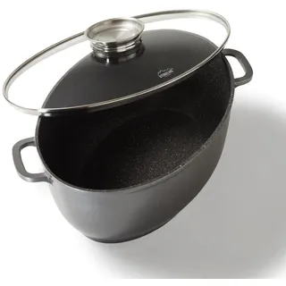 Stoneline Gourmet Bräter , Grau , Metall , 26x12.9x38 cm , Kochgeschirr, Töpfe, Bräter