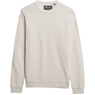 Superdry Sweatshirt »Strickpullover Cotton Texture Jumper«, weiß