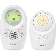 VTech Digitales Audio-Babyphon DM1212 – DECT-Technologie, Gegensprechfunktion, Geräuschpegelanzeige, Temperatursensor, Sternenhimmel-Nachtlicht u. v. m. – Mit Eltern- und Babyeinheit