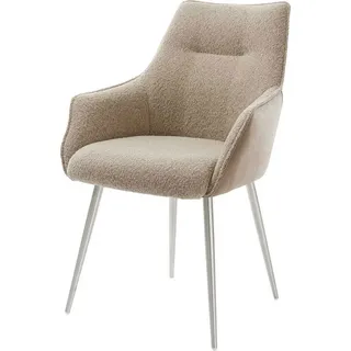 DeLife Esszimmerstuhl Alja-Flex Mikrofaser schlamm 4-Fuß konisch