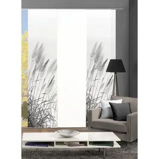 HOME WOHNIDEEN Schiebegardine PAMPAS (1 St), Paneelwagen, blickdicht, DIGITALDRUCK grau