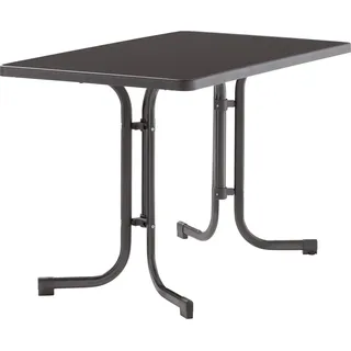 Sieger Gartentisch Klapptisch 115 x 70 x 72 cm Eisengrau/Schieferdekor Anthrazit