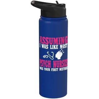 Psych Nurse Apparel – Lustiges Design für beste psychiatrische Krankenschwestern Stainless Steel Insulated Water Bottle