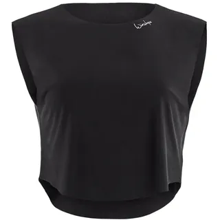 Winshape Damen Light and Soft Cropped Top Aet115ls Yoga-Shirt, Schwarz, XS