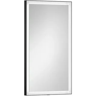 LAUFEN YVA Spiegel, umlaufende indirekte LED-Beleuchtung, 450x40x800mm, H4484600YV4501, Farbe: Schwarz matt