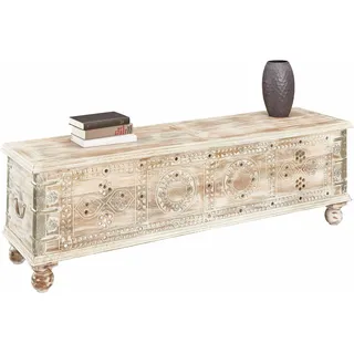 OTTO home Sitztruhe Antik Cremeweiß 145 x 45 x 40 cm