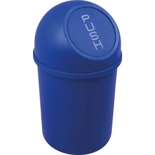 Helit Push-Abfallbehälter 6 l Blau