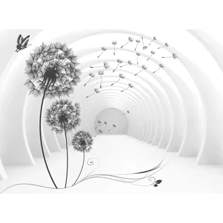 Magnetmatte für Heizkörper, Pusteblumen, 3D-Tunnel, 60x100