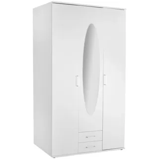 SchlafKONTOR Drehtürenschrank 120 x 196 x 55 cm Weiß