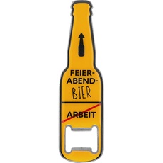 GRUSS & CO Flaschenöffner Motiv "Feierabend-Bier" | lustige Flaschenöffner mit Magnet | Männergeschenk, Partygeschenk | 48592