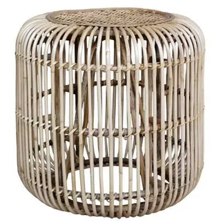 Chic Antique Lounge Tisch Rattan Rund 50 cm