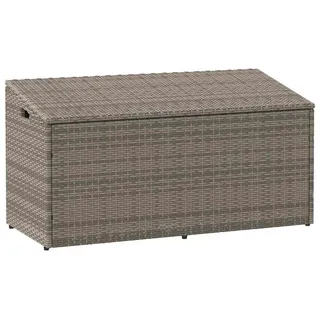 vidaXL Garten-Auflagenbox Grau 110x50x58 cm Poly Rattan