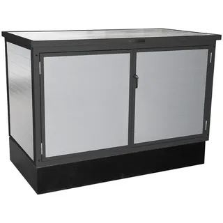 TrendPool Technikbox Premium,, Paneel RAL 9006 weißaluminium / Rahmen RAL 7016 anthrazit