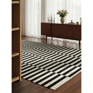 HANSE HOME Vika Wollteppich 200 x 300 cm Schwarz/Weiß