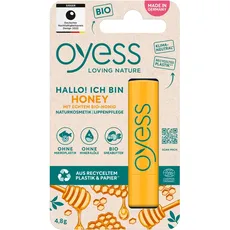 OYESS loving nature Oyess Lippenpflege Honig, pflegender Lippenpflegestift für trockene Lippen (1 x 4,8 g)