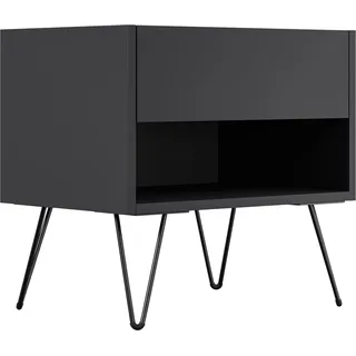 Posseik Nachttisch-Set Industrial B Stehend 50 cm Grafit 2-teilig