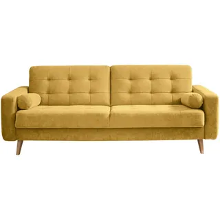 Mid.you Schlafsofa , Gelb , Holz , 222x86x90 cm , Wohnzimmer, Sofas & Couches, Schlafsofas, Sonstige Schlafsofas