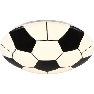 Trio Reality Leuchten LED-Deckenleuchte Kloppi Kunststoff Schwarz, Weiß Schwarz /