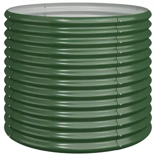 vidaXL Pflanzkübel Verzinkter Stahl 80/80/68 Cm Grün , Metall , 80x68x80 cm , Gartenzubehör, Hochbeete