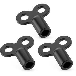 RAVN HAMAN 3 x Heizungsentlüftungsschlüssel Schwarz - Robuste Entlüftungsschlüssel - Heizungsschlüssel für nahezu alle Heizungen/Heizkörper - Handliche Entlüfter-Schlüssel