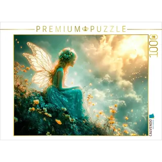 Calvendo Puzzle Nachdenkliche Fee | 1000 Teile Lege-Größe 64 x 48 cm Foto-Puzzle für glückliche Stunden