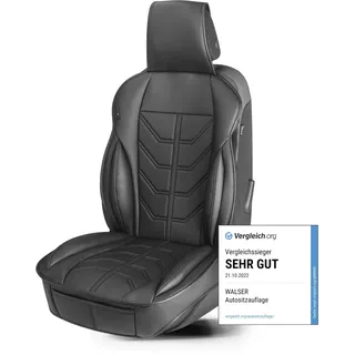 Walser Premium Sitzauflage Auto Kimi, Sitzschoner schwarz, Vergleichssieger* Auto Sitzauflagen, Sitzbezug Vordersitze, Schonbezug Autositz, Autositzauflage Vordersitze PKW/LKW