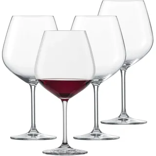 Schott Zwiesel Burgunderpokal Forté (4er-Set), ausladende Burgundergläser für Rotwein, spülmaschinenfeste Tritan-Kristallgläser, Made in Germany (Art.-Nr. 123614)