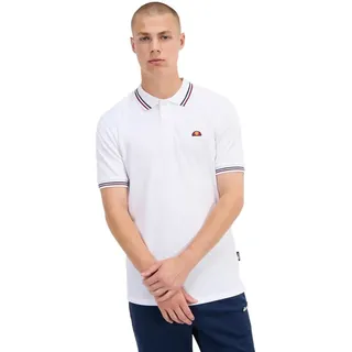 Ellesse Rooks Kurzarm-poloshirt - White / Navy / Burgundy - XL