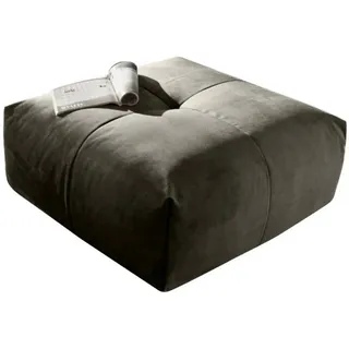 Kawola Polsterhocker Palace Silber Velvet , Silberfarben , Textil , Quadratisch , 86x41x86 cm , Wohnzimmer, Sessel, Hocker & Hockerbänke, Poufs