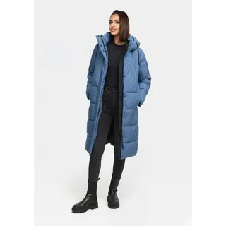 Winterjacke MARIKOO "Marikoo Tabiaa Damen Winter Steppmantel N099", Damen, Gr. XS, blau (dusty blau), Obermaterial: 100% Polyester PES., Jacken Winterjacke