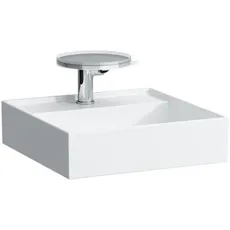 Laufen Kartell Handwaschbecken, unterbaufähig, 1 Hahnloch, ohne Überlauf, 460x460mm, H815331, Farbe: Weiß mit LCC Active