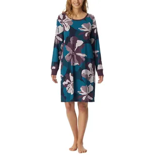 Schiesser Damen Langarm Baumwolle Modal mit Knopfleiste-Nightwear Nachthemd, Multicolor 4_181892, 40 (2er Pack)