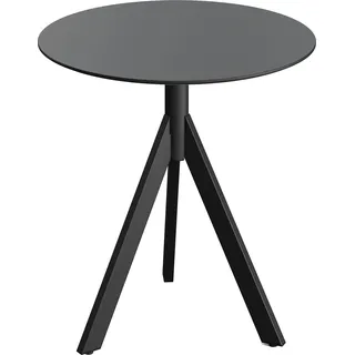 Infinity Tripod Terrassentisch Schwarz frame + Schwarz HPL Ø70 cm - Schwarz