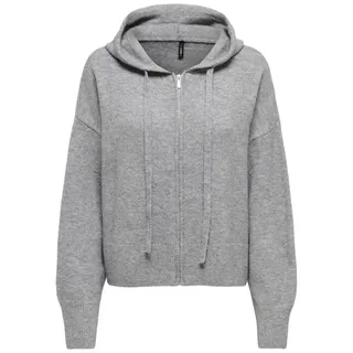 Only ONLBELLA LS HOOD ZIP CARDIGAN KNT Grau XS