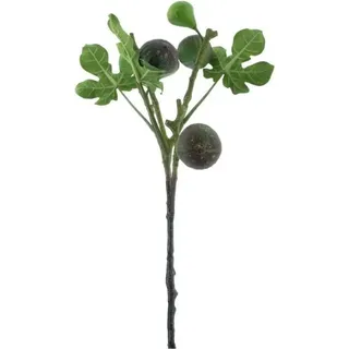 Kunstblume Zweig Ficus Carica grün Seide 59cm Dekoblume - Grün