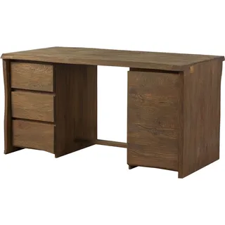 MASSIVMOEBEL24.DE Schreibtisch Mango 150x75x78 braun geölt / sandgestrahlt PURE MANGO #110 - Braun