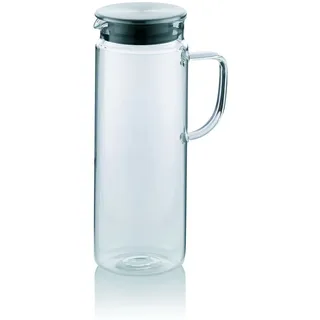 kela Glaskrug 1,6 L mit Edelstahl-Deckel PITCHER, Wasserkrug, Wasserkaraffe mit Deckel für kalte und heiße Getränke