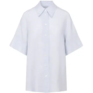 Seidensticker Damen Regular Fit Kurzarm Bluse, hellblau, 48