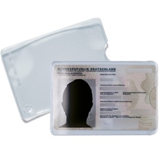 HERMA 1325 Ausweishülle transparent, 10 Stück, Ausweishalter zum Schutz für Kreditkarten & Scheckkarten, Plastik Kartenhüllen Schutzhüllen Set, durchsichtig