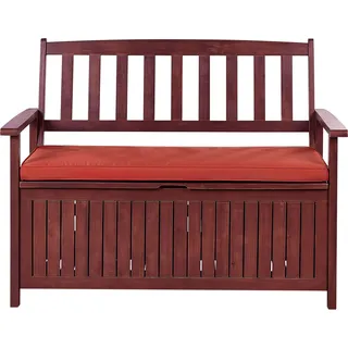 Beliani Sovana 120 x 91 x 60 cm Mahagonibraun Rot