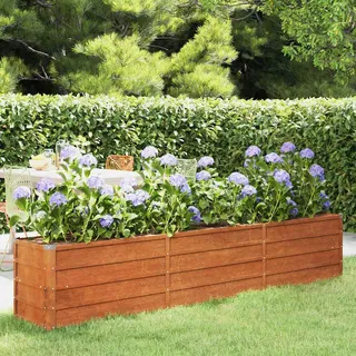 vidaXL Hochbeet Rostig 240x40x45 cm Cortenstahl - Braun