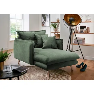 Home Affaire Loveseat Lazio Polyester 111 x 101 x 167 cm Grün mit 2 Zierkissen