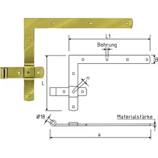 Torwinkelband ohne Plattenkegel 40x60 cm Rollung 18 mm 423502 verz. E-Effekt