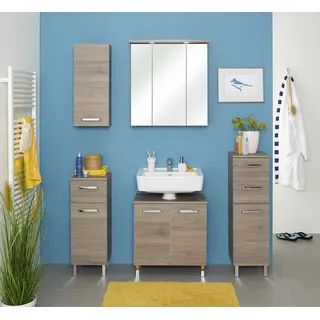 Pelipal Quickset 315 Badmöbel-Set, Holzwerkstoff, Sanremo Eiche, 200/125/33 cm