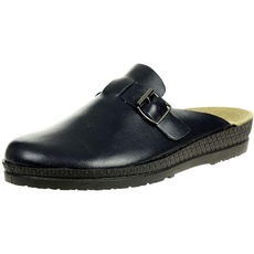 Bild Neustadt-H Schuhe Herren Sandalen Pantoletten Leder Clogs, Größe:41 EU, Farbe:Blau