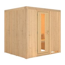 KARIBU Sauna »Rakvere«, für 3 Personen, ohne Ofen - beige