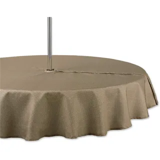 DII Outdoor Tabletop Collection Tischdecke mit Reißverschluss, 152,4 cm, rund, Steingrau
